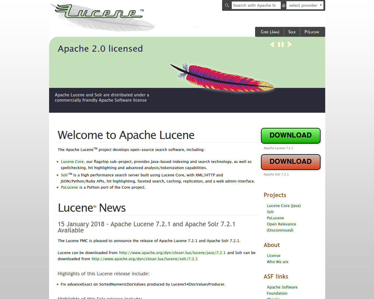 apache lucene pdf search windows