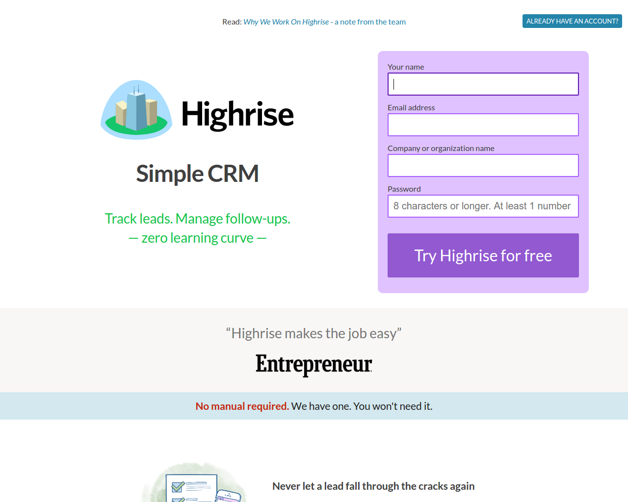 Cover photo of Highrise CRM