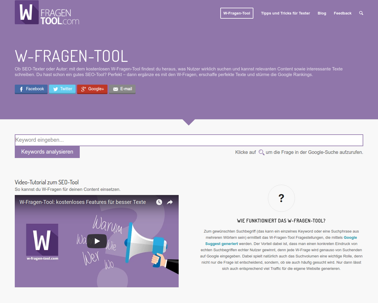 Cover photo of W-Fragen-Tool